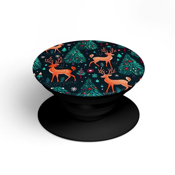 PopSockets Christmas Trees Deer Xmas for Phone Women Swappable Base PopGrip - Picture 7 of 13